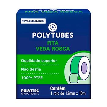 Fita Veda Rosca 12mm x 10m Polytubes - Ref. MA032 - PULVITEC 