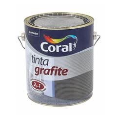 Tinta Esmalte Sintético Grafite Fosca 3,6L Cinza Claro CORAL/ REF. 5202663
