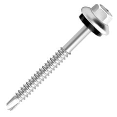 Parafuso Sextavado Aço 12x3.1/2 Flangeado Ponta Broca Zincado Branco CISER / REF. 27720601