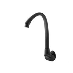 Torneira para Cozinha em Abs de Parede com Bica Móvel Alta Linea Preto Fosco TIGRE / REF. 300005606