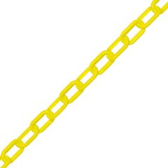 Corrente Plástica com Elo Pequeno 37mm Amarelo e Preto PLASTCOR / REF. 700.10818