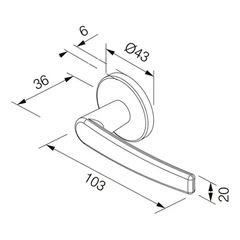 Fechadura Externa com Alavanca Roseta Redonda Concept em Zamac Preto 401-40CE PADO / REF. 54025748