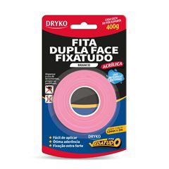 Fita Dupla Face 12mmx2m Fixatudo Transparente DRYKO / REF. DUPLAFACE-TRS12