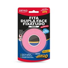 Fita Dupla Face 19mmx2m Fixatudo Transparente DRYKO / REF. DUPLAFACE-TRS19