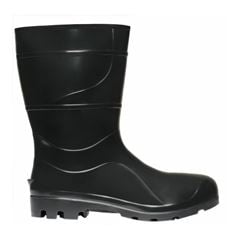 Bota de PVC 38 Cano Médio Sem Forro 206 Preto CARTOM / REF. 002659