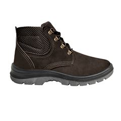 Bota de Couro 39 Cadarço Bidensidade Nobuck TP092 Café CARTOM / REF. 003957