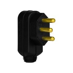 Plug Macho em Polipropileno 2P+T 20A 250V Preto PIAL / REF. 615953