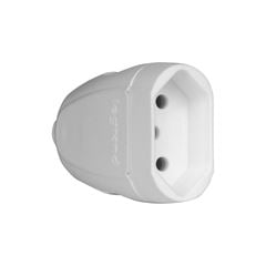 Plug Fêmea em Polipropileno 2P+T 10A 250V Prolongador Branco PIAL / REF. 615935