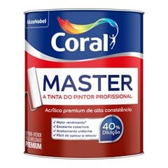 Tinta Base P Acrílica Fosca 800ml Master CORAL / REF. 5902225