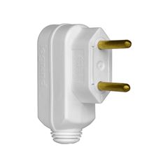 Plug Macho em Polipropileno 2P 10A 250V Branco PIAL / REF. 297673