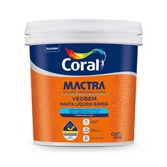 Impermeabilizante Acrílico 18KG Vedbem Manta Liquida Rápida Crâmica CORAL MACTRA / REF. 5906028