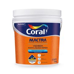 Impermeabilizante Acrílico 5KG Vedbem Manta Liquida Rápida Branca CORAL MACTRA / REF. 5859550