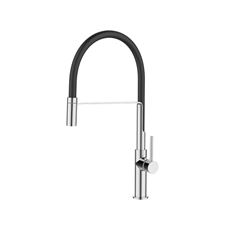 Torneira para Cozinha em Metal de Mesa Gourmet com Bica Alta Flexível 1/4V Breeze Cromado DIMAR / REF. DMR02108