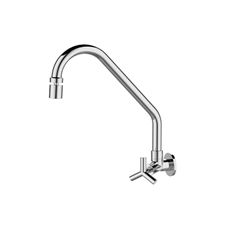 Torneira para Cozinha em Metal de Parede com Bica Alta 1/4V Wave Cromado DIMAR / REF. DMR01583