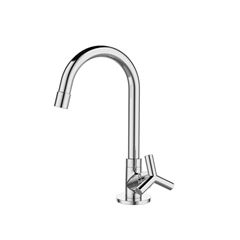 Torneira para Lavatório em Metal de Mesa Bica Alta Wave Cromado DIMAR / REF. DMR01606