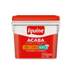 Tinta Acrílica Fosca 3,6L Retangular Acaba Com O Mofo Branco Neve IQUINE / REF. 233300221R
