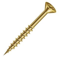 Parafuso Fixer Cabeça chata 6 x 60 Rosca Parcial Bicromatizado CISER / REF. 39183002X
