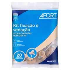 Kit de Vedação com 20 Peças para Telha Colonial e Plan Marfim AFORT / REF. P4010006