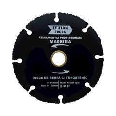 Disco Serra 110x20mm Madeira Tungstênio FERTAK / REF.280010