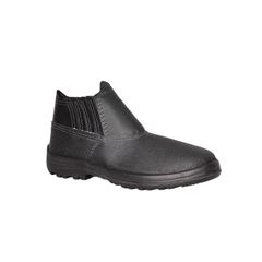 Bota de Couro 39 Elástico Sem Bico Monodensidade Preta IMBISEG / REF. 017828