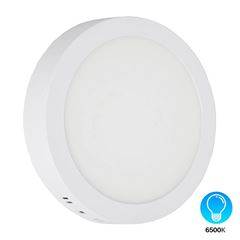 Painel Led em Alumínio 12W de Sobrepor Bivolt Redondo 6500k  Branco DILUX / REF. DI03822