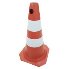 Cone Sinalizador de Pvc 75cm Fit Laranja e Branco PLASTCOR / REF. 70033125