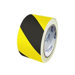 Fita Zebrada 70mmx200m Sinalizadora Preta e Amarela PLASTCOR / REF. 70001015