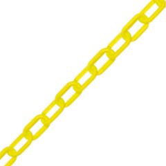 Corrente Plástica 100m Elo 6mm Pequena Preta e Amarela PLASTCOR / REF. 70033127
