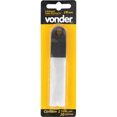 Lâmina para Estilete em Aço 18mm com 10 Peças VONDER / REF. 3599180141