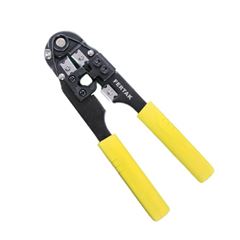 Alicate Crimpador RJ45 6 Polegadas Preto e Amarelo FERTAK / REF. 1034