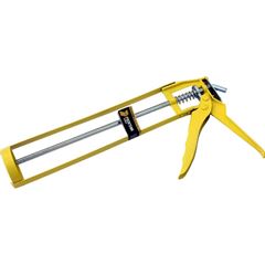 Aplicador de Silicone em Aço com Barra Dupla Amarelo FERTAK / REF. 6603