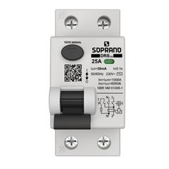Disjuntor DR Bipolar 25A DRS2 GIII SOPRANO / REF. 05128.0025.21