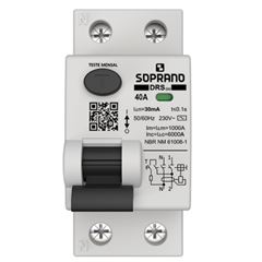 Disjuntor DR Bipolar 40A DRS2 GIII SOPRANO / REF. 05128.0040.21