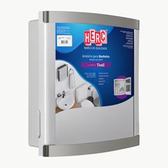 Armário para Banheiro em Polipropileno 33x34 Tivoli Cinza HERC / REF. 1000000981