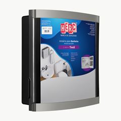 Armário para Banheiro em Polipropileno 33x34 Tivoli Preto e Cinza HERC / REF. 1000000983