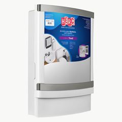 Armário para Banheiro em Polipropileno 33x44,5 com Gaveta Tivoli Branco e Cinza HERC / REF. 1000000984