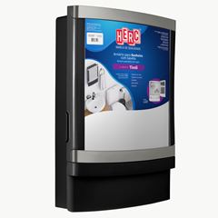 Armário para Banheiro em Polipropileno 33x44,5 com Gaveta Tivoli Preto e Cinza HERC / REF. 1000000987