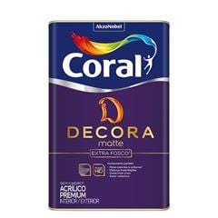 Tinta Acrílica Extra Fosco Decora Matte 18L Crômio CORAL/ REF. 5973043