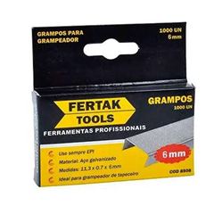 Grampos em Aço 6mm para Grampeador 1000 Unidades FERTAK / REF. 8506