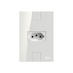 Tomada 4x2 2P+T 20A Horizontal Click Branca MECTRONIC / REF. 49080