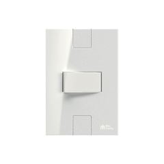 Interruptor Simples 4x2 Soft 10A com Placa Click Horizontal Branco MECTRONIC / REF. 81409H