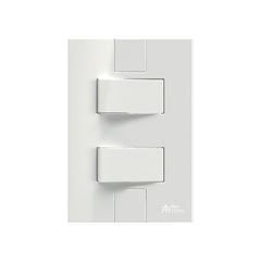Interruptor Duplo Simples 4x2 Soft 10A com Placa Click Branco MECTRONIC / REF. 81411