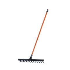 Ancinho em Aço Carbono com 12 Dentes Reto Cabo de Madeira 120cm  MAX FERRAMENTAS / REF. 21250