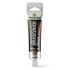 Adesivo Silicone 50g Brascoved Alta Temperatura Preto BRASCOLA / REF. 3020013