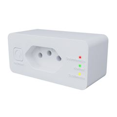 Plug Protetor Elétrico 2P+T 10A Protector Mais para Geladeiras e Freezer Branco QUALITRONIX / REF. QPPM04B