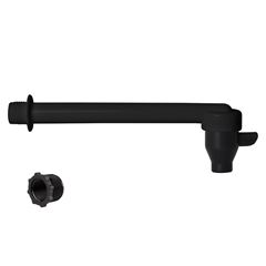 Torneira para Cozinha em Plástico de Parede 1/2 18cm com Alavanca Preta REBOUÇAS / REF. 2714