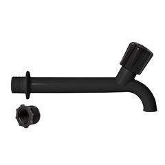 Torneira para Tanque de Plástico 1/2 15cm Preta REBOUÇAS / REF. 2697