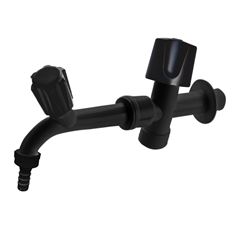 Kit de Registro Pvc 1/2 para Máquina de Lavar Torneira com Bico Preto REBOUÇAS / REF. 2699