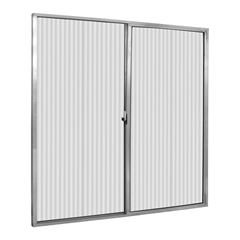 Janela de Correr 100x120 em Alumínio Natural 2 Folhas de Vidro Canelado Premium CLM / REF. 85