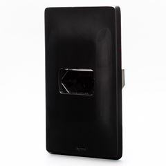 Tomada 4x2 2P+T 20A Horizontal Zeffia Preto PIAL / REF. 680120PT